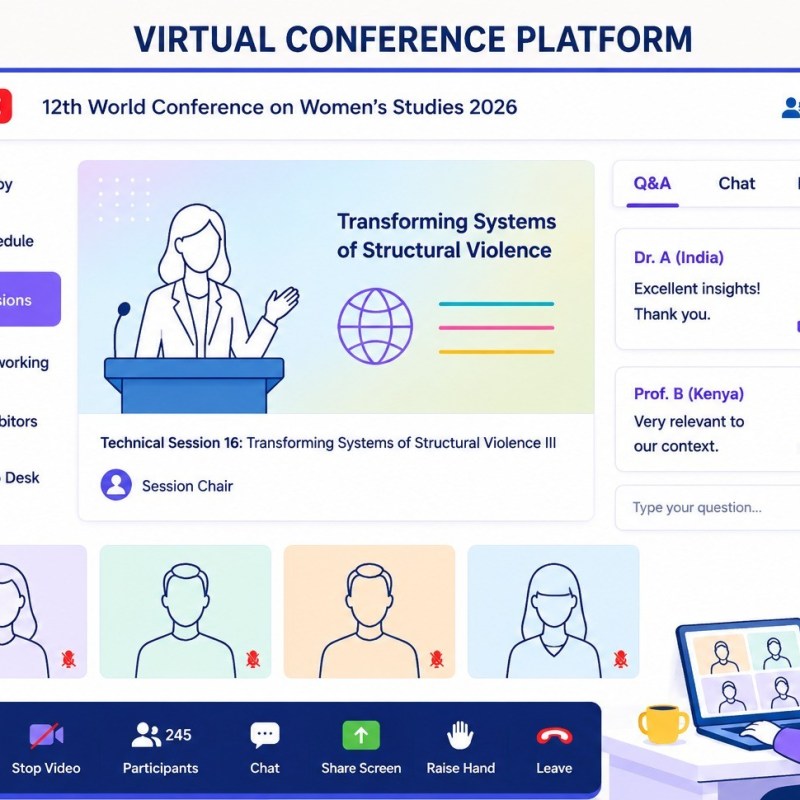 12th World Conference on Women’s Studies 2026 – Dr Vibha Sharma as Session Chair and&nbsp;Evaluator